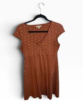 Toad&Co Rosemary Burnt Orange Patterned Dress